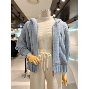 ab.fz 꾸안꾸 후드 꽈배기 니트 집업 가디건 (ABXA1HY38A) US