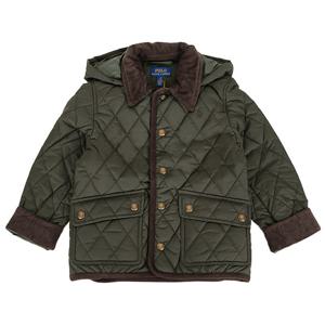 폴로랄프로렌 25FW 키즈 퀄팅 후드 자켓 컴퍼니올리브 322943455 005