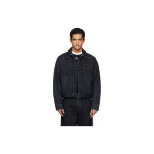 마린세르 청자켓 블랙 문 왁스 데님 재킷 252020M177001