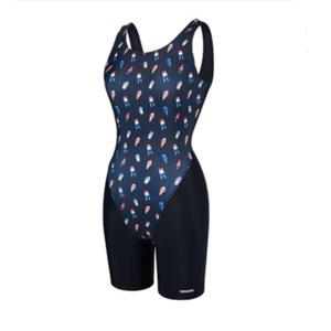 [레노마수영복]여성 실내 아이스크림 2부 반신 수영복 블랙 RN-LS2F863-BK