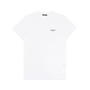 발망 남성 Paris 플록 장식 반팔 티셔츠 CH0EF000 BB04 GQZ