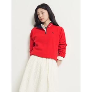 [빈폴레이디스] 플리스 하프 집업 탑  레드 (BF5Y41C026)