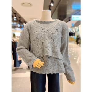 ab.fz 펀칭 패턴 뷔스티에 레이어드 니트 (ABXA1HW42A) US