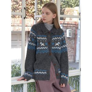 [위시드]노르딕 카라 니트 가디건 (WICDCD022)