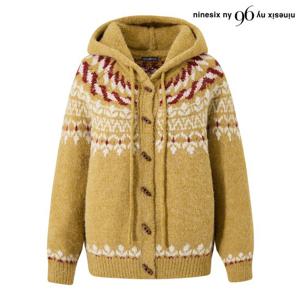 [나인식스뉴욕]빈티지 노르딕 후드 니트 긴팔 가디건 (NP4CK047L0)