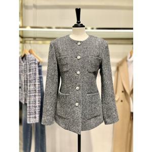 [시슬리] (SAJK38561A) 테오 헤링본 싱글 원넥 자켓