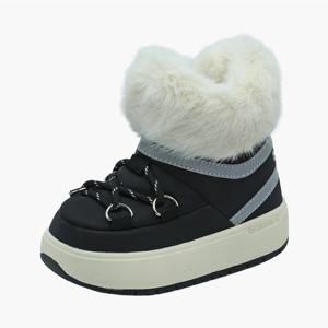 [베어파우(슈즈)]ARI 아동 겨울 방한화 사이드지퍼 털 부츠 블랙 K3042001RD-K