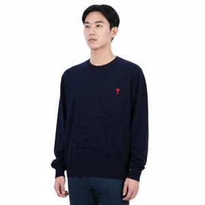 아미 하트로고 자수 울 니트  HKS111 025 430