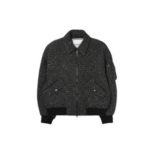 우영미 트위드 집업 자켓 블랙   25FW W253JP06944B