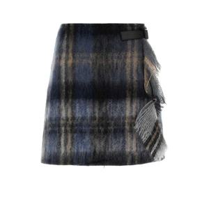 로에베 미디 스커트 S540Y08XC0 BLUEMULTICOLOR Checked