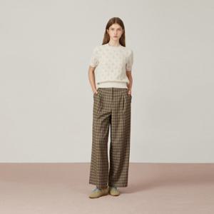 [듀엘]체크 핀턱 팬츠  D253MSA009