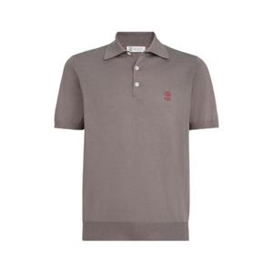 Brunello Cucinelli 로고 자수 폴로 셔츠 M29800195CLL90