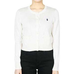 폴로랄프로렌 여성 포니 로고 라운드넥 가디건(아이보리) 211959296 002