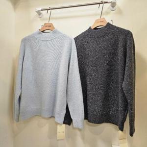 스테파니 HC07 메탈  반폴라 니트 티 A25SW5450