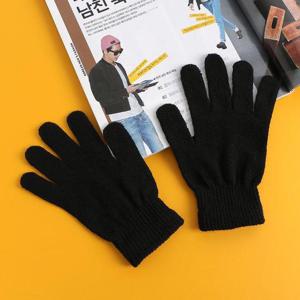 스마트폰장갑 심플 겨울 니트장갑(블랙) 남녀공용 보온 겨울장갑 스마트폰터치장갑