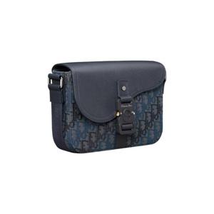 디올 스몰 새들 메신저 백 플랩 디올 오블리크 트리오 자카드   그레인드 카프스킨 딥 블루 딥 블루 1ADPO049DJD-H585