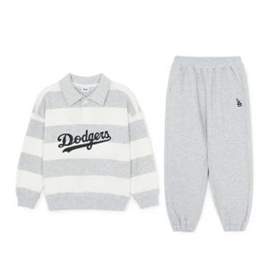 MLB키즈 럭비 스트라이프 카라 맨투맨세트 (7AS2V026107MGL)