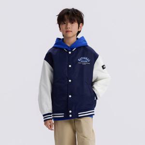 [내셔널지오그래픽키즈]K261UPD910 우븐 베이스볼 패딩 점퍼 NAVY