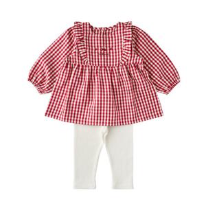 밍크뮤 26년봄신상(RD)스트로베리우븐체크상하복3611361003A