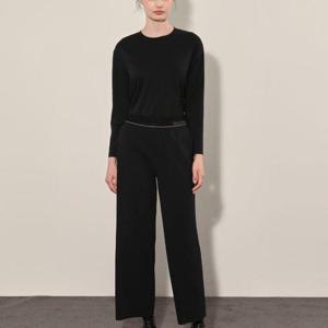 올리비아로렌 HC14 레터링 밴딩 스판 와이드 핏 팬츠 VOCDL4F7441