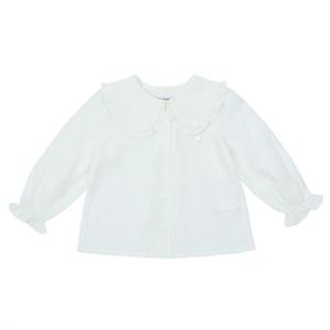 오프 화이트 카라 블라우스 (Q51DAB010W1)