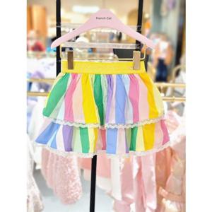 [프렌치캣 9D] 멀티 스트라이프 스커트 (Q51DBS130S)