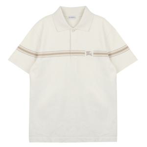 (명품) 버버리 스트라이프 코튼 폴로셔츠 8104054