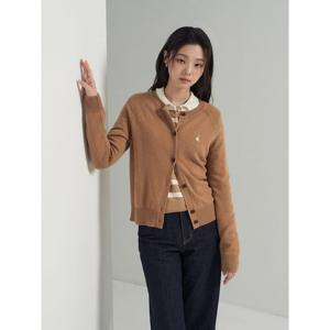[빈폴레이디스] 캐시미어 혼방 라운드넥 카디건  베이지 (BF595AP01A)