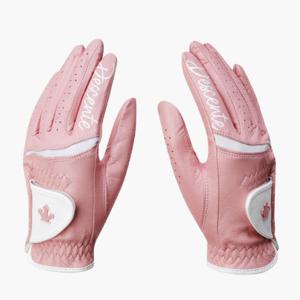 데상트골프장갑 VQA DR12WFGL14-LPKG 여성 양피 양손 장갑 Light Pink
