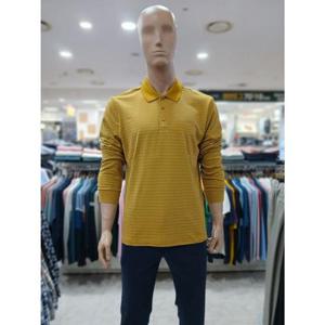 크로커다일 세이브존05 폴리혼방 자카드 폴로 티셔츠 가을 겨울 노랑색 ABTP3703 57