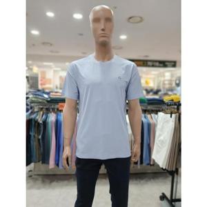 크로커다일 세이브존05 서커 조직 요꼬 포켓 라운드 스카이블루색 티셔츠 ABTS2413 31