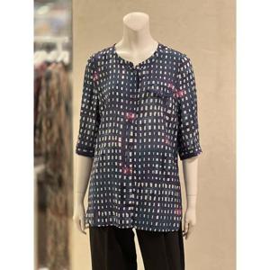 벨리시앙 세이브존01 컬러 블록 롱 블라우스(2color) BL4318