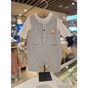 [블루독베이비] 26 SS(NY)STRIPE 7부우주복(4631360102)신생아 백일 돌 조카 선물 유아 아가옷 멜빵 (46313