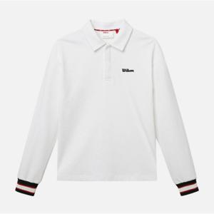 윌슨긴팔티 VQA W241002GPL23-WHT 여성 카라형 세미크롭 긴팔티