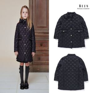 [빈]BA12CT01NV네이비 리본 퀼팅 코트