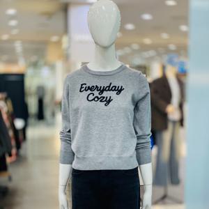 [클리지]라운드 레터링 니트 CQ2WKT01