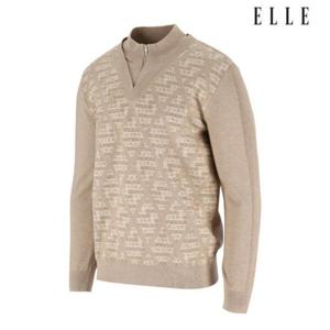 엘르골프 세이브존01 남성 레이어드형 반집업 스웨터 6J53401 201