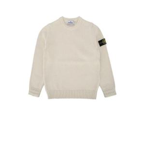 스톤아일랜드 키즈 키즈 아이보리 Crew 긴팔 스웨터 5100019A2 V0099