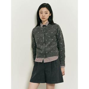 [빈폴레이디스] [B. my] 별 자카드 라운드넥 카디건  애쉬 (BF5X5AN024)