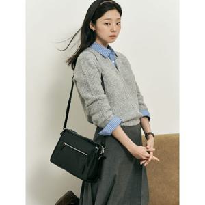 [빈폴레이디스] [B. my] 알파카 혼방 니트 집업 카디건  라이트 그레이 (BF5X5AN012)