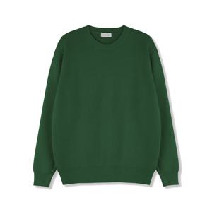 남자 소프트 메리노 울 워셔블 라운드 니트 SG-KN-Q028-딥그린