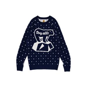 휴먼메이드 폴라 베어 자카드 니트 스웨터 네이비 HM26CS037