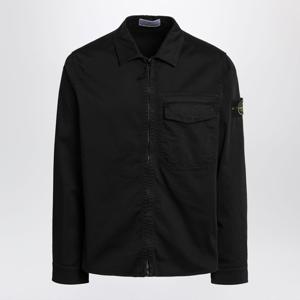 26SS 스톤아일랜드 남성 스트레치 오가닉 코튼 새틴 오버 셔츠 블랙 L1S151200015 S0012 V