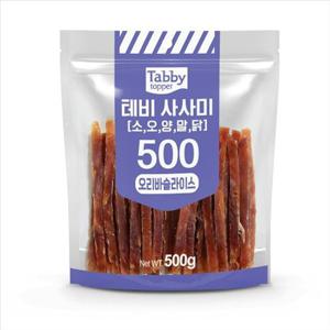 맛있는강아지간식 D18 Tabby 테비사사미 오리바슬라이스 500g