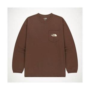 노스페이스 NT7TR50L 화이트라벨 포켓 긴팔 라운드티 LEATHER BROWN 1693421