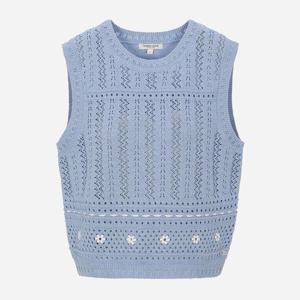 [써스데이아일랜드]손자수 니트 베스트 t252mvt138