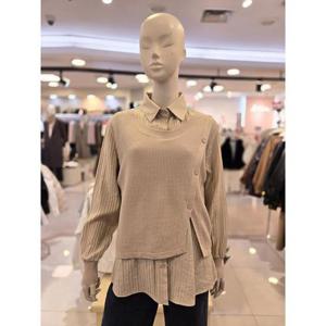 [무자크]니트 배색 셔츠MQ2WBL01 세이브존03 [무자크]니트 배색 셔츠MQ2WBL01 MQ2WBL01