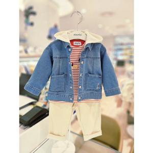 [압소바 의류] 페르 ST 아기 상하복 후드데님자켓 세트(26년봄신상) (A4121292)