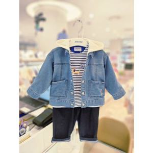 [압소바 의류] 페르 ST 아기 상하복 후드데님자켓 세트(26년봄신상) (A5121292)