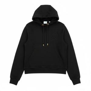 버버리 여성 그래픽 로고 오버핏 후드탑 블랙 8048981